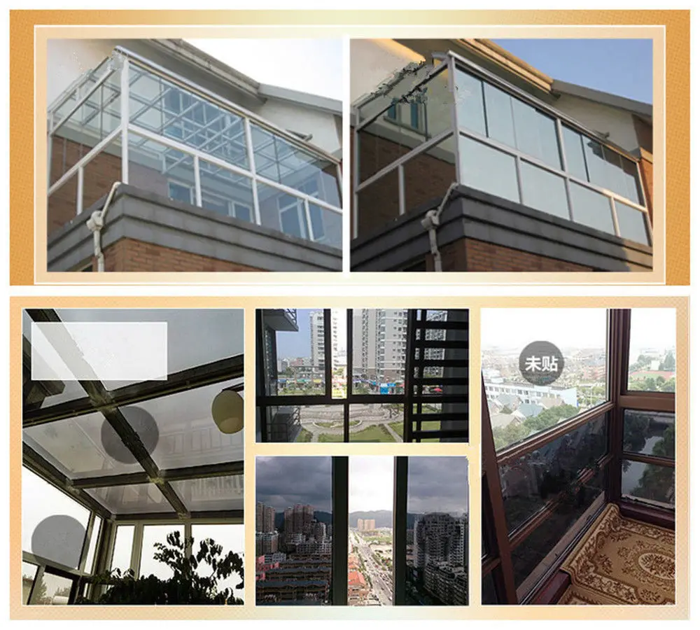 Sunice Window tint Film Black&Silver Reflective Mirror Privacy Sticker Anti UV Windows Glass Removable Home Decal Screen Films
