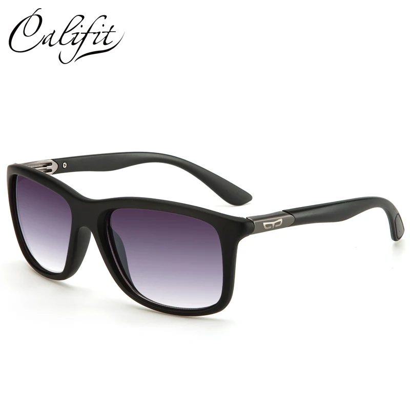 CALIFIT Black Frame Sunglasses High Quality Brand Design Shades Driving