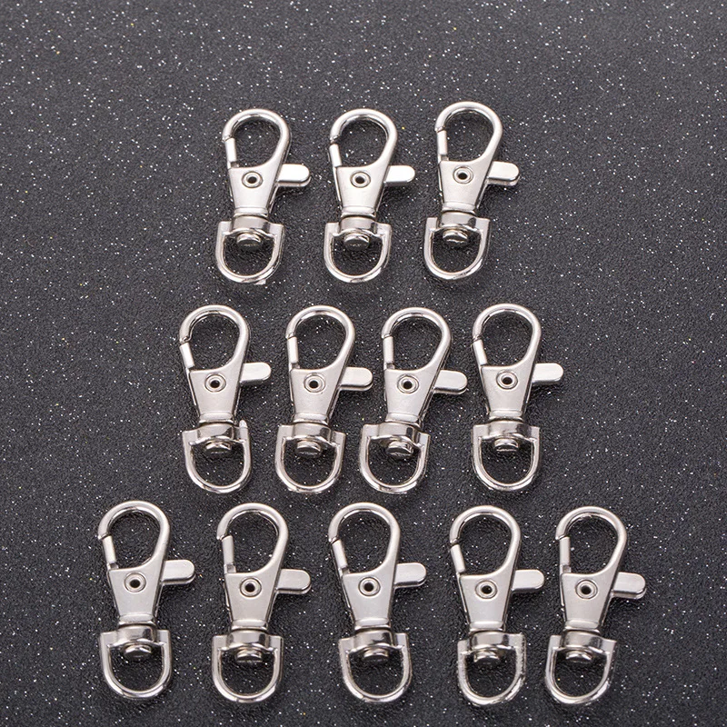 

10pcs Lobster Clasp Swivel Snap Hooks Silver Color Gog Buckle Clasp Connector for Keyring Key Holder Diy Keychain Accessories