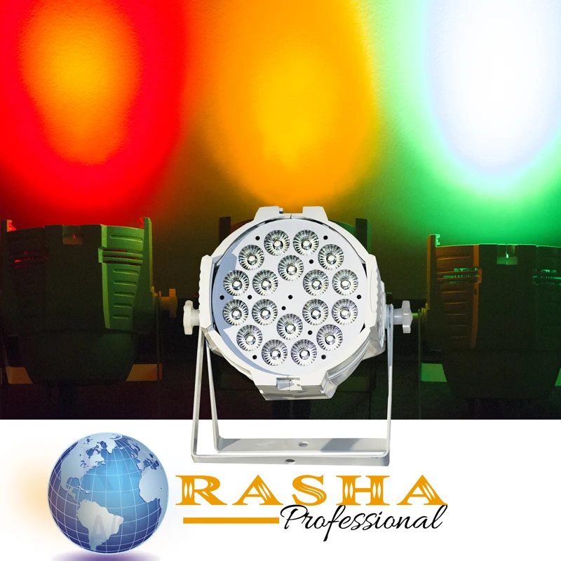 

(Pack of 2)Rasha Hex V18 Par Can With Wireles LED Par Light 18*18W 6IN1 RGBAW UV WIFI LED Par Projector Stage Light