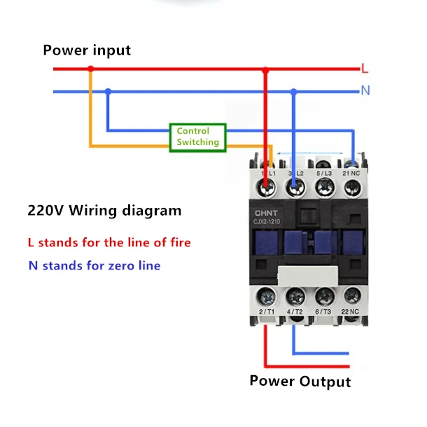 Baomain AC Contactor CJX2-1810 220V 50/60Hz 660V 18 Amp 3 Phase 3-Pole NO DIN... 