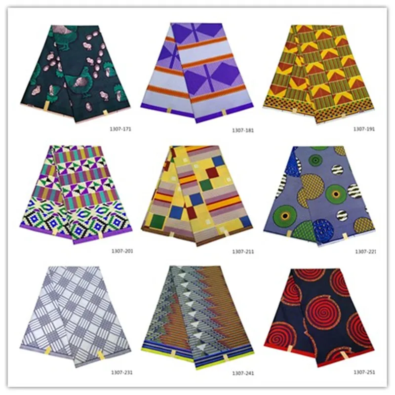 Анкара африканская настоящая Восковая печать Ткань 6 ярдов/Pc горячий Veritale настоящий воск полиэстер Анкара ткань 1307-171