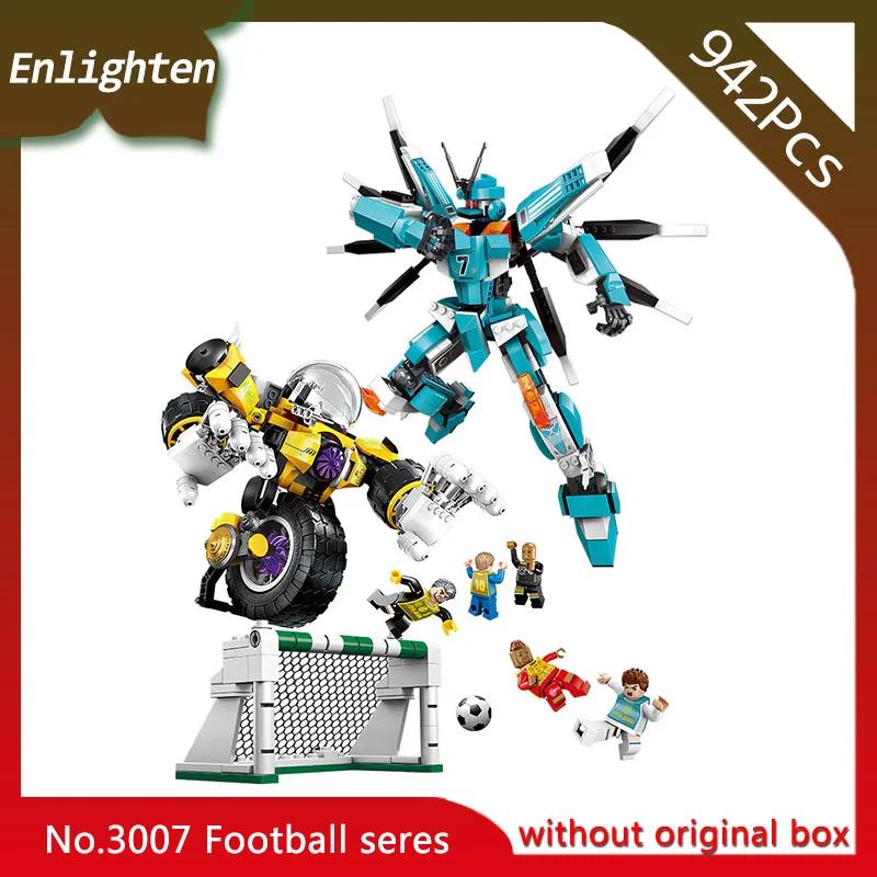 

Enlighten 3007 942pcs Super Soccer Defensive Zone Robot Building Blocks Educational Toys Compatible with Legoings