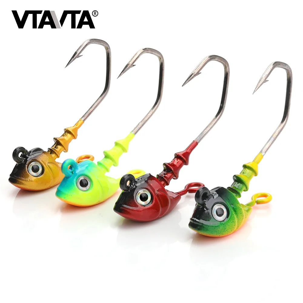 VTAVTA 4pcs/box Metal Jig Head Balancers For Winter/Ice Fishing Lures 3.8cm 6.5g Lead Fishing Tackle Lure Hard Bait Jigging     
