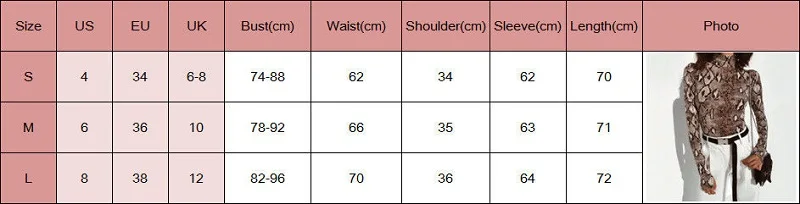 Женский Принт змеиной кожи Боди женские боди Женский комбинезон с длинными рукавами Топы с высоким вырезом Топы с леопардовым принтом Женское боди комбинезон