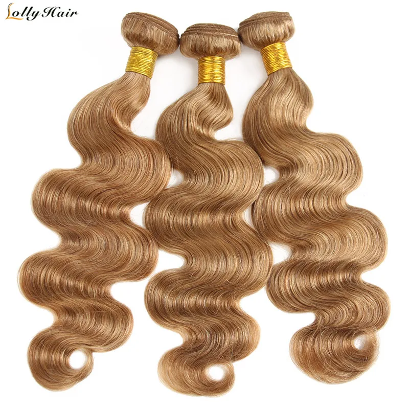 ombre honey blonde light brown body wave hair bundles (10)
