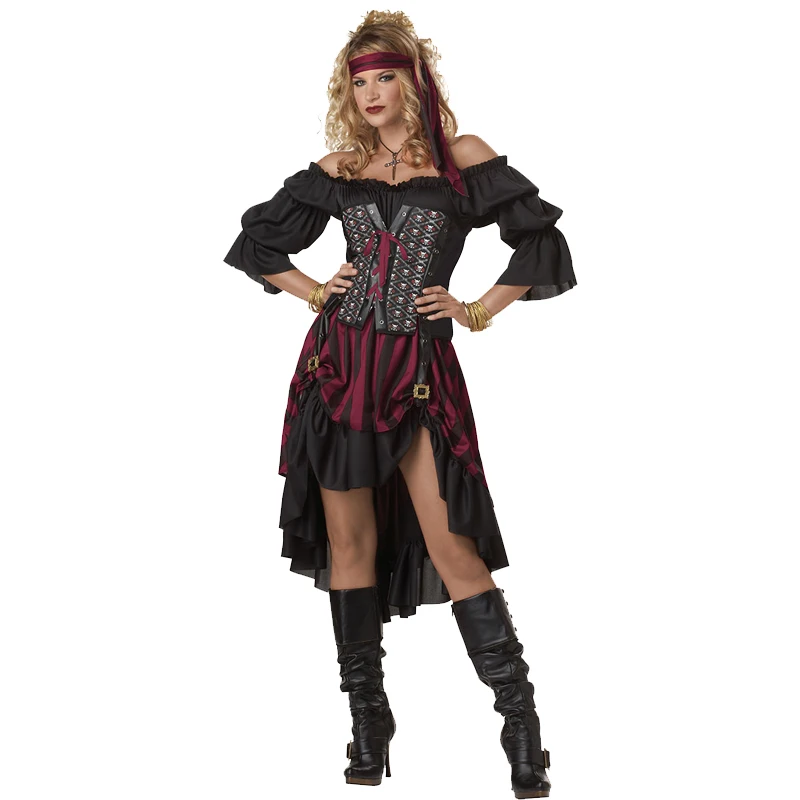 Steam Punk Renaissance Womens California Pirate Costumes Sexy Wench