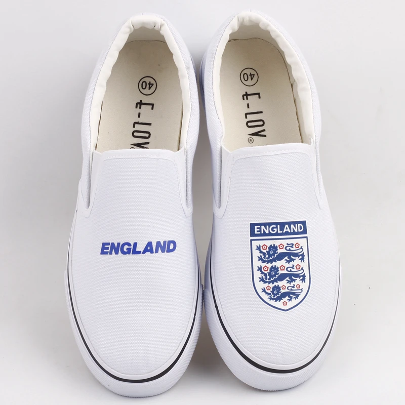 

High Quality England Flag Printed Canvas Shoes Slip On Zapatos Unique Union Jack Print Casual Loafers Outdoor Espadrilles