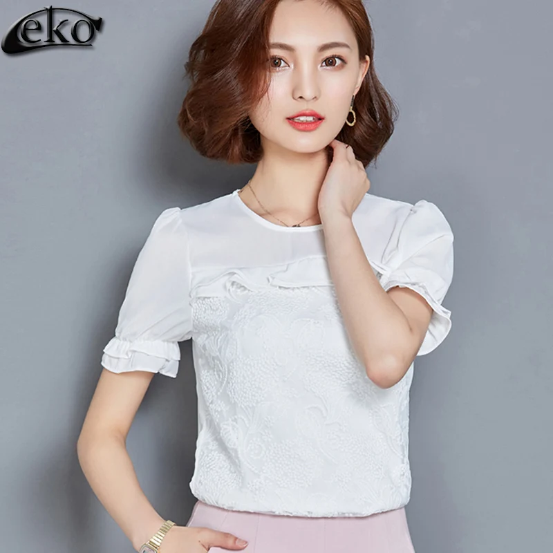 Blusa calado bordado Mujer | Blusas, Ropa de encaje y Camisas y blusas mujer 2016 Verano Nueva Mujer Encaje