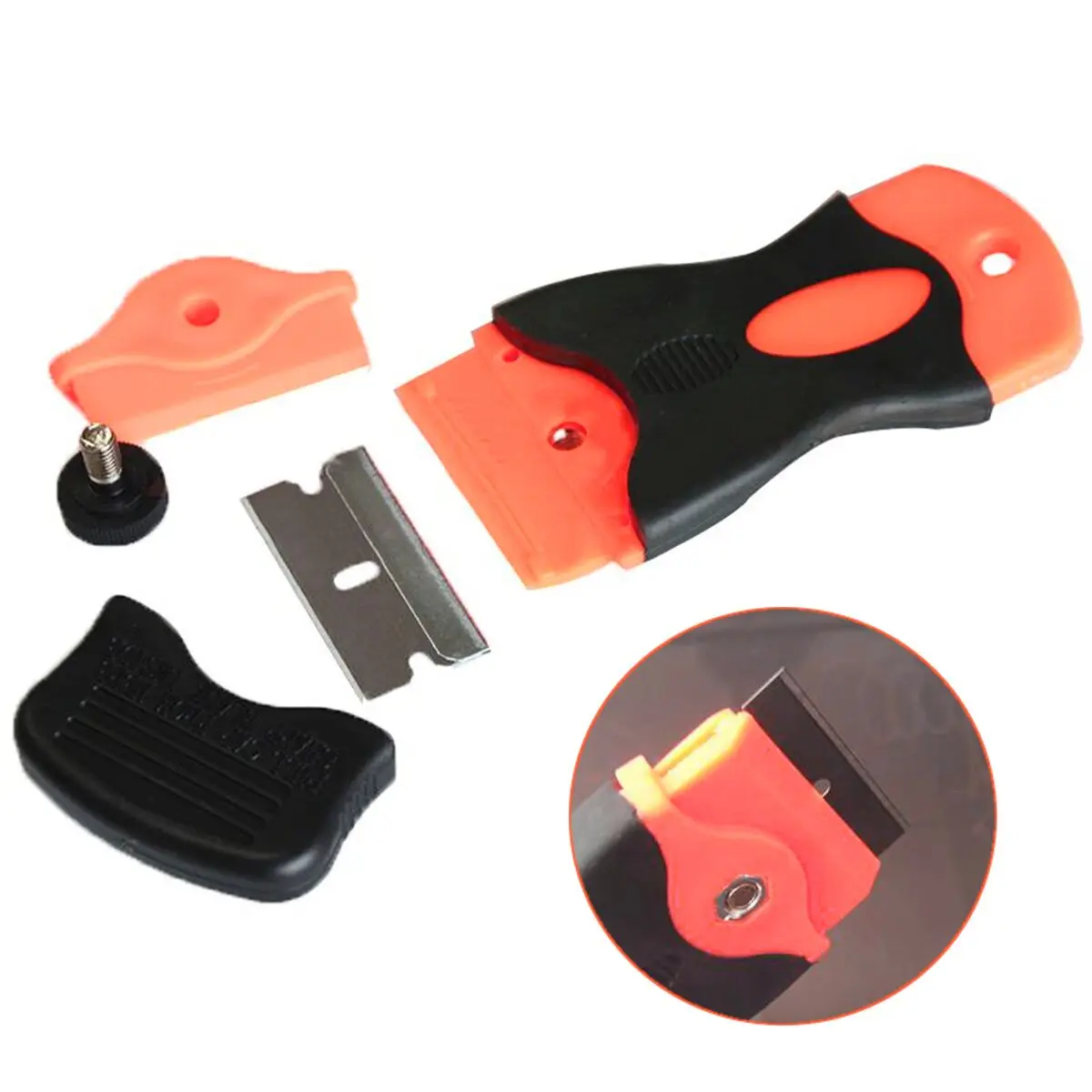 Car Sticker Remover Blades Set Razor Window Scraper Tint Spatula Tools