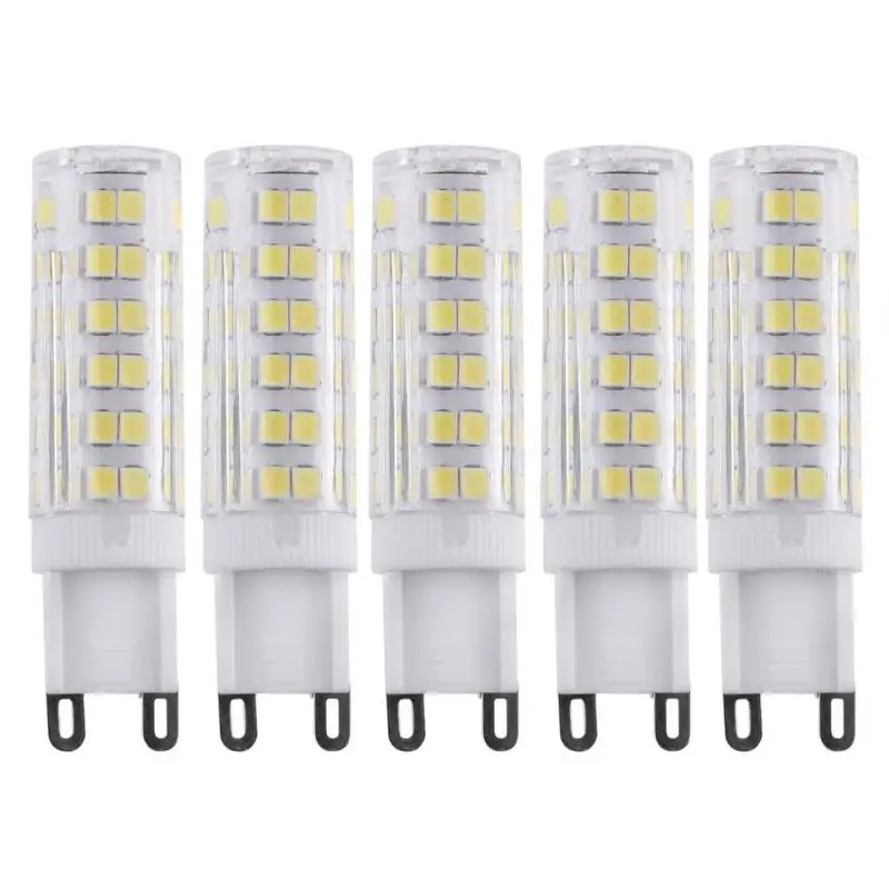 5 шт. лампы накаливания AC 120 В/230 В G9/E12 2835 SMD 76LED 5 Вт 85Ra Керамика лампочки кукурузы холодный лозы/теплый белый