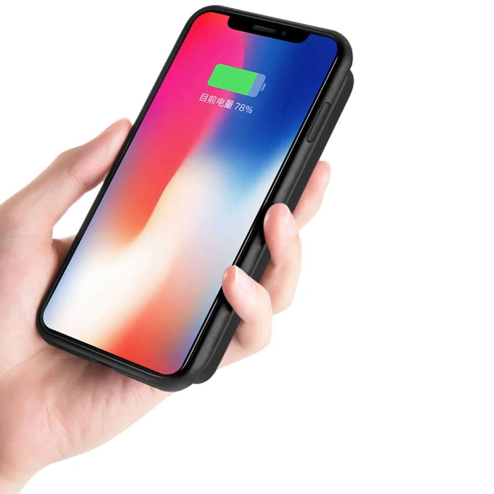 5000 mAh Battery Charger Case For iphone X/XR/XS/XS MAX Phone Case Smart Wireless Charging Battery for samaung note9 note8