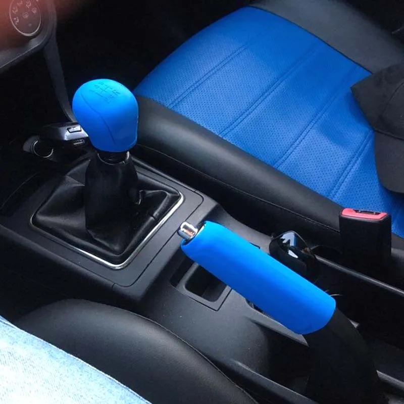 Автомобильный резиновый протектор оболочка рукоятки рычага переключения передач защита ручного тормоза для Volkswagen VW B6 Jetta Mk5 MK6 любых автомобилей Phaeton 4,2 EOS 3,2 V6