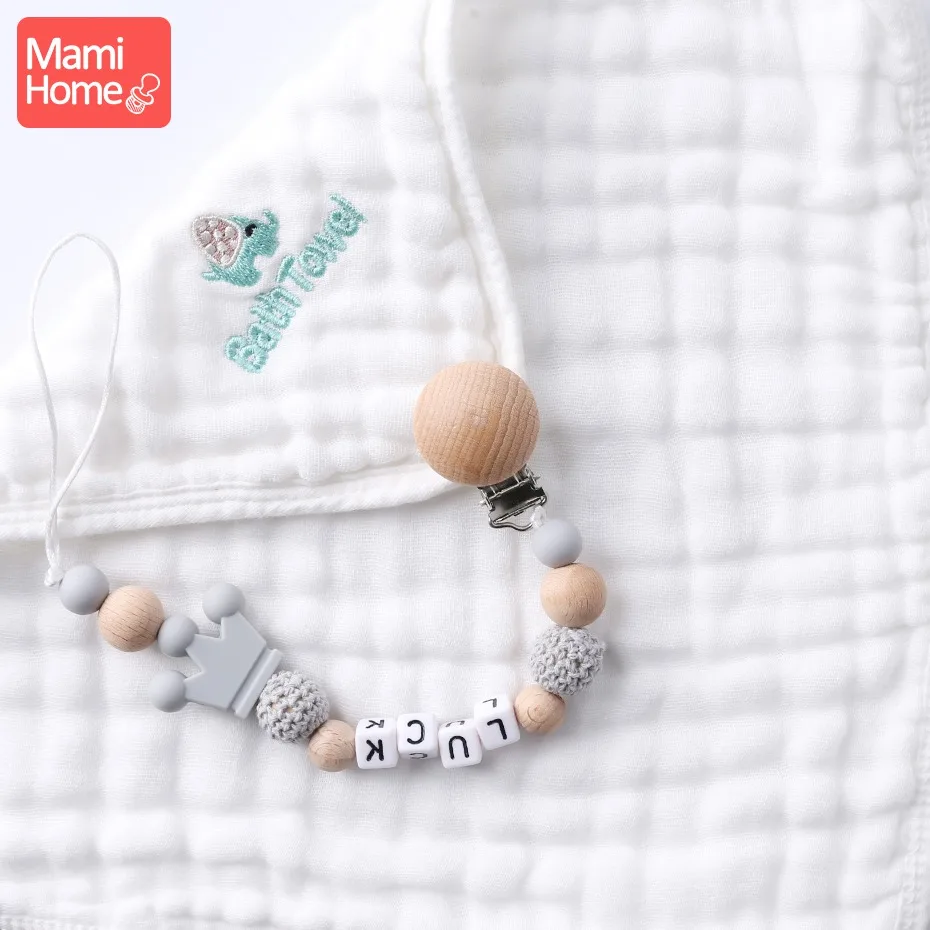 mamihome 1pc Baby Teether Silicone Chain Personalized Pacifier Silicone Crown For Pacifier Clip Teether For Teeth Baby Teether