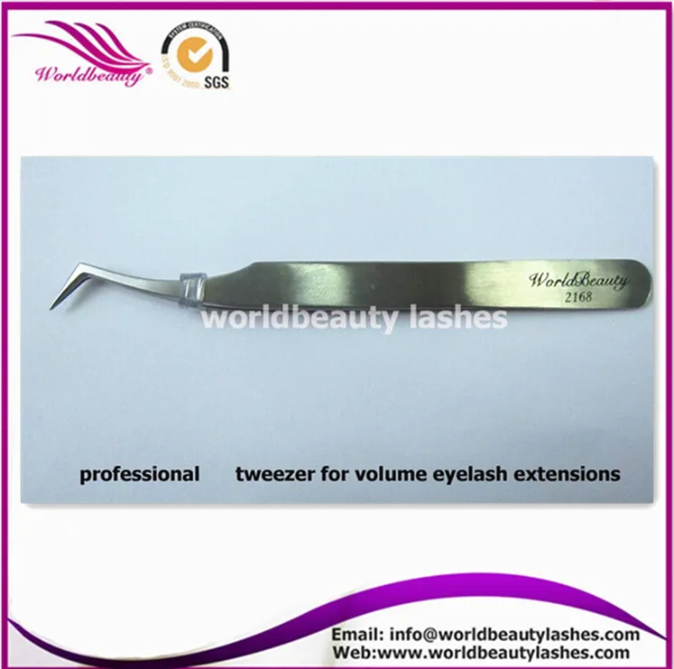 Eyelash extension tweezers 2168 for 0 05 0 06 0 07mm 3D 6D eyelash extension 2pcs