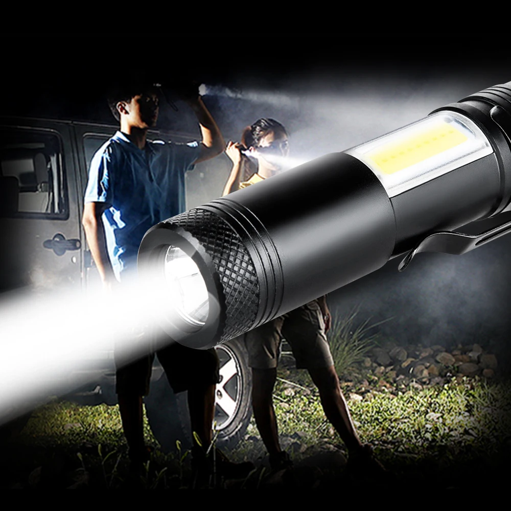 Multifunction IP65 Waterproof Flashlight AA14500  LED Outdoor Camping 4 Modes Portable CREE Chip Powerful Mini Torch Flashlight (4)