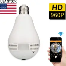 360 degree Panoramic 960P Hidden wifi Camera Light Bulb Mini Security IP Camera