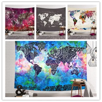 

SBB Bedding Map of the world series tapestries Digital printed tapestry wall cloth tapestries Decorative tapestry wall hanging3