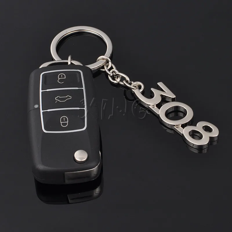 Car Keychain Key Ring Holder Keyfob For Peugeot 206 207 307 308 408 508 3008 Car Styling Accessories,keychain climbing hook,metal keychain,mini wrench keychain,motorcycle keychain