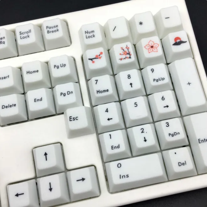 109 ключей/набор японская Кепка для ключей индивидуальная PBT краска сублимационная sakura keycap для механической клавиатуры Вишневый профиль