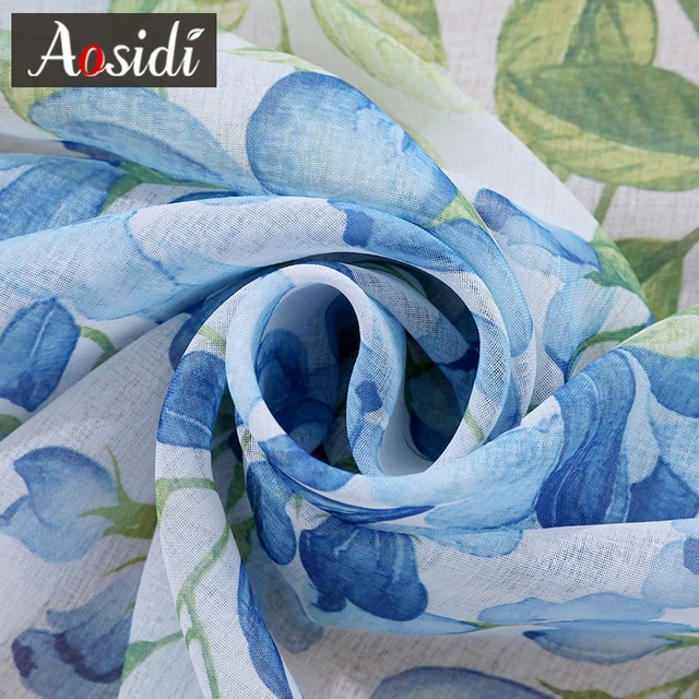 Wisteria Flower Design Modern Tulle Curtains 5