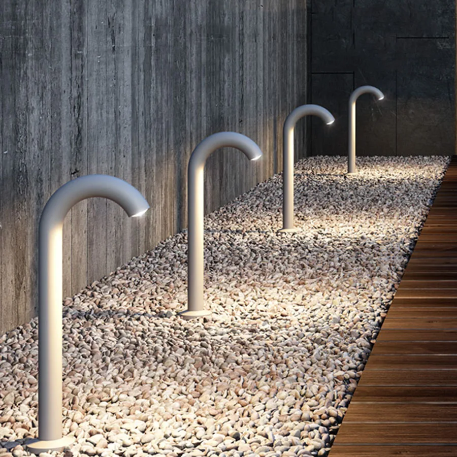 

Thrisdar 2PCS 60CM Outdoor Garden Post Cap lawn light Waterproof Bending Tap Spotlight landscape Road Pathway Bollard Lawn light