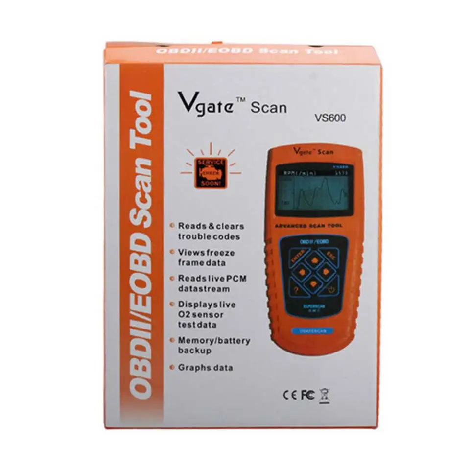 Vgate VS600 OBD2 автомобильный диагностический сканер EOBD OBDII VS 600 инструмент OBD 2