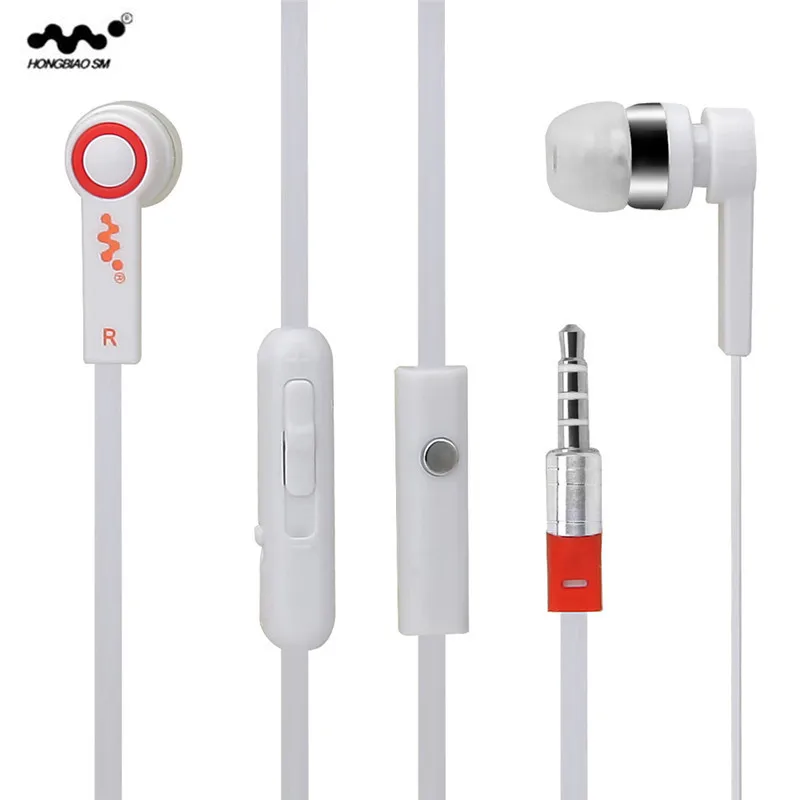 Low Price HongBiao SM Brand Earphone Stereo Sound Music Earbuds With