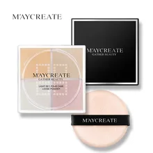 MayCreate бренд 4 цвета длительная рассыпчатая пудра для макияжа полупрозрачная пудра контроль масла Водонепроницаемая рассыпчатая пудра для лица Косметика