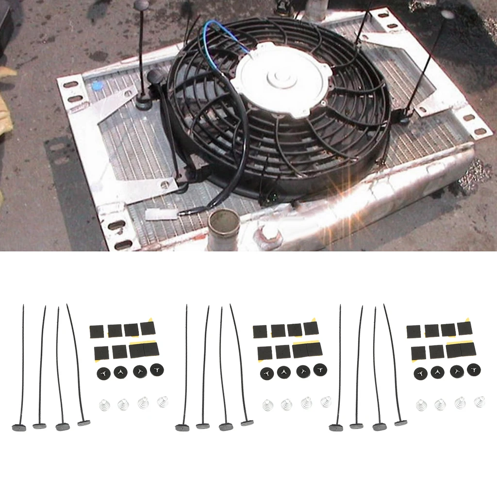 Electric Fan 3 Set Electric Radiator Fan Ties Straps Mounting Kit Universal Strap Tie Fans