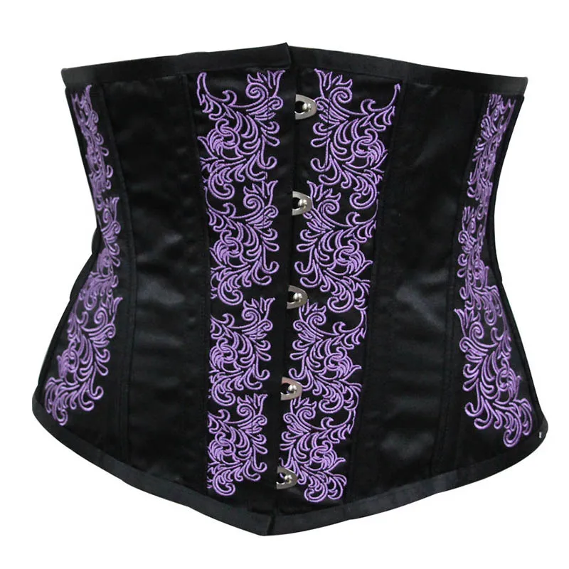 Woman Slimming Waist Trainer Body Shaper Corset Sexy Waist Control Underbust Corsets Vintage Embroidery Steel Bone Corset Gotico (3)