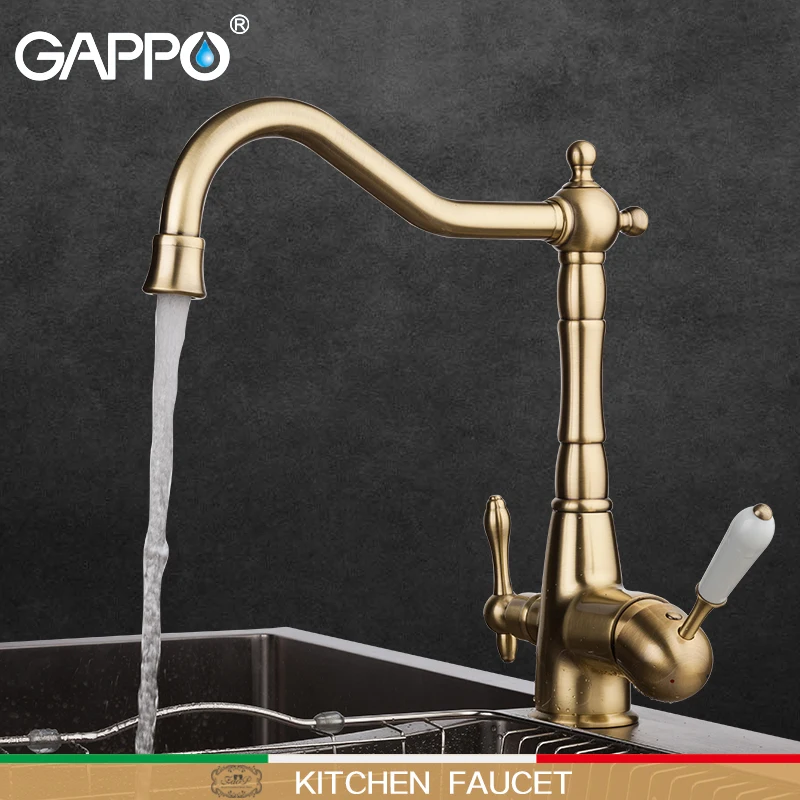 GAPPO kitchen faucet antique bronze kitchen mixer tap water taps deck mounted kitchen waterfall sink faucet GAPPO kitchen faucet antique bronze kitchen mixer tap water taps deck mounted kitchen waterfall sink faucet