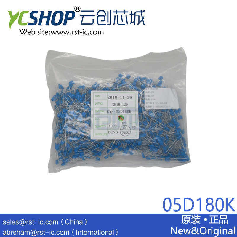 

05D180K Plug-in pressure sensitive resistor Foot distance 5MM