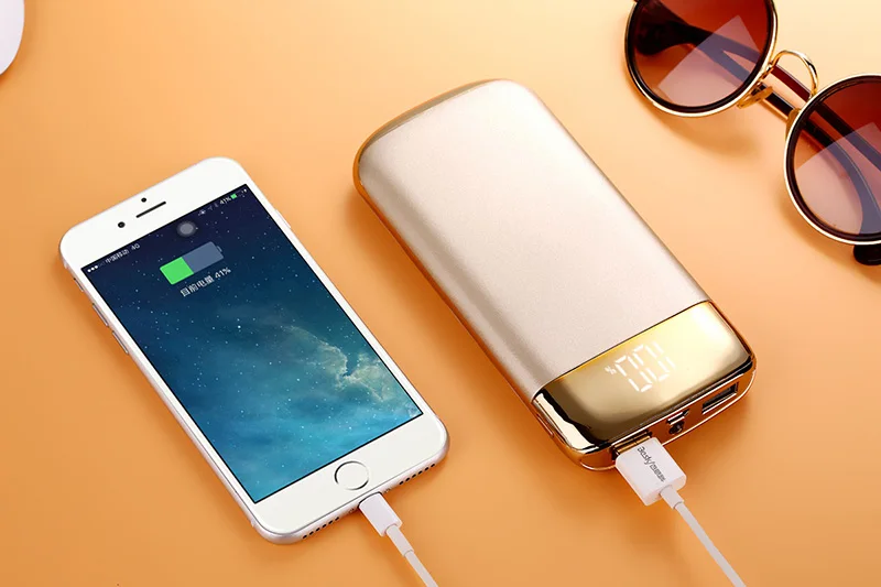 Внешний аккумулятор 20000 мАч портативный внешний аккумулятор 2 USB lcd power Bank портативный зарядное устройство для смартфона для iPhone 8 8 plus X