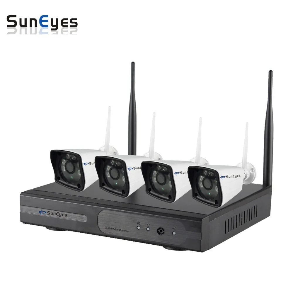 

SunEyes SP-JK904W 4CH HD Wireless IP Camera and NVR Kit Plug and Play Connection with 4pcs 960P HD Outdoor Wifi Camera