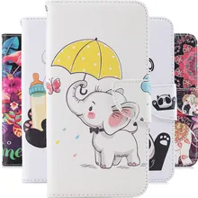 For NOKIA 1 2 3 5 elephant 3D Painted Protective Mobile Cover NOKIA 2.1 3.1 5.1 lovely Cartoon PU Leather Flip Phone Cases