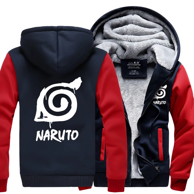 Fashion Naruto Jacket Winter Luminous Coat Anime Uchiha Sasuke Cosplay Coat Uzumaki Naruto Hoodie Sweatshirt For Big Boys Kids