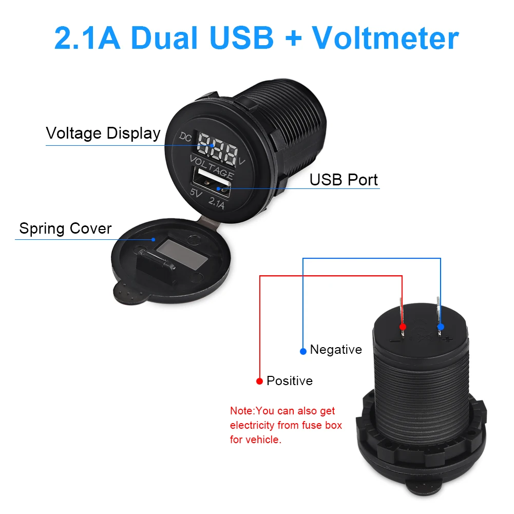 Автомобильное зарядное устройство с двумя USB разъемами 24 В розетка для
