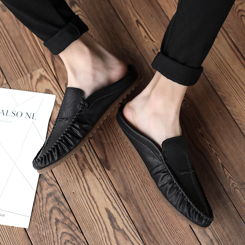 Классические дизайнерские мужские черные кроссовки без шнуровки; Мужская обувь из искусственной кожи; мужская обувь с резиновой подошвой; Мужская молодежная повседневная обувь