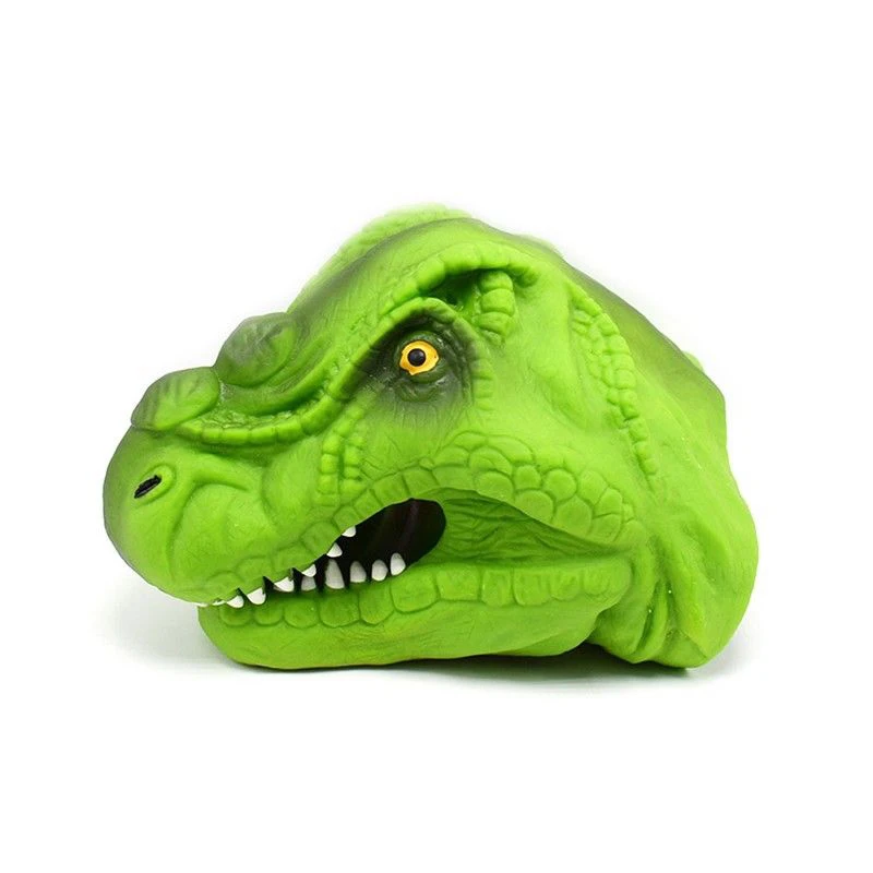 

Smart Analog 3D Dinosaur Hand Puppet Soft Rubber Dinosaur Jurassic Green Tyrannosaurus Dinosaur Hand Puppet Toy Story Props