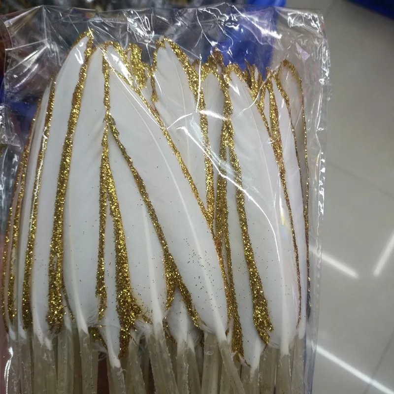 20 штук красивый спрей Золотая Утка перо DIY украшения декоративные аксессуары