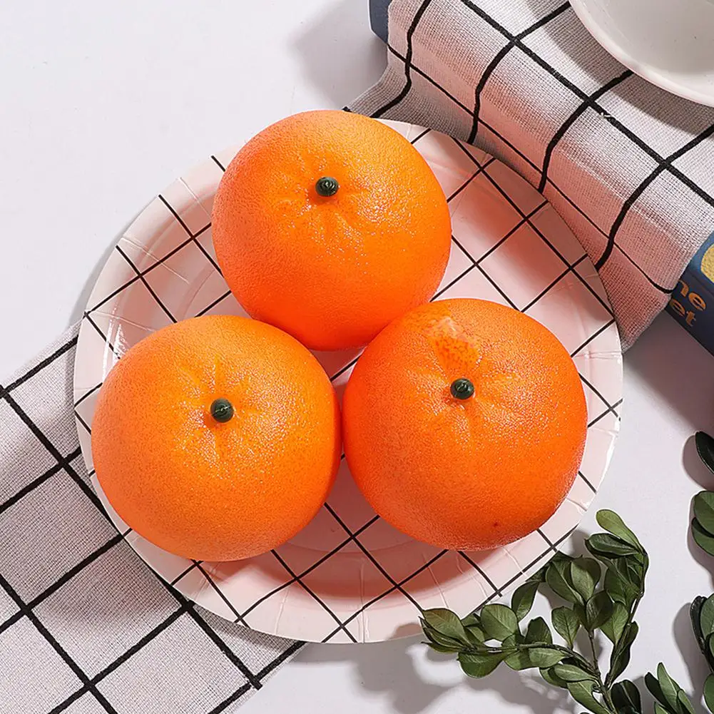  10pc Decorative Artificial Fruit Orange Fruits Fake Cognitive Teaching Aids Fruit EVA Plastic Props - 33006061943