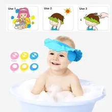 New Adjustable EVA Soft Baby Shampoo Shower Cap Baby Care Bath Protection hat For Kids 6 styles Wash Hair cut Shield with ear