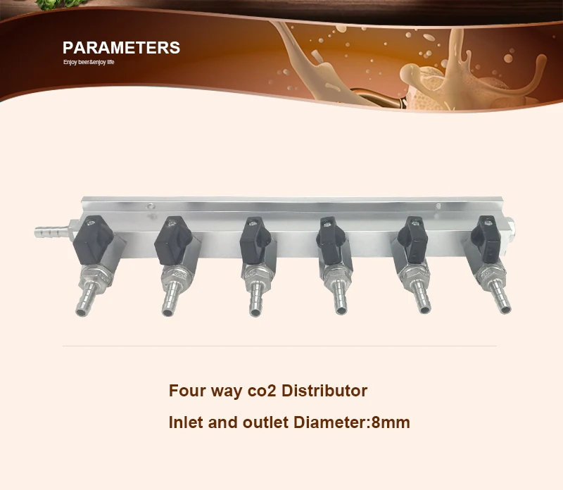 Дом пиво шестиполосный CO2 дистрибьютор впуск/Выпускные фитинги обратный клапан коллектор газораспределитель пивной бар аксессуары инструмент