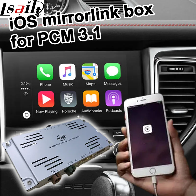 Apple iOS mirror link box for Porsche PCM 3 1 Cayenne Macan Panamera 911 etc