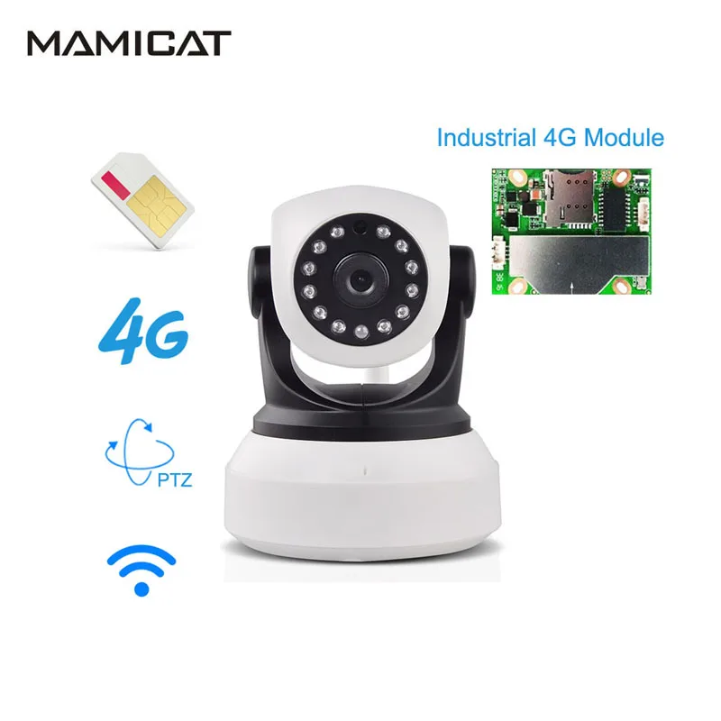 

1080P 4G 3G PTZ Wireless SIM Card IP Camera WiFi Battery P2P CCTV Baby Home Security Surveillance Audio IR Night Video Camera