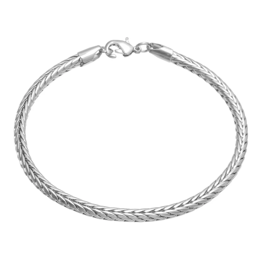 5mm Hip Hop Bracelets For Women Men Silver Gold Black Foxtail Wristband Cuff Bracelet Fashion Link Chain Men Bracelets & Bangles