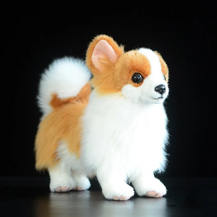 21cm Kawaii Simulation Pomeranian Plush Toys Soft Standing Version Yellow Dog Stuffed Toy Dolls Kids Toys Gifts simulation dog bulldog plush toy bull terrier shepherd dog soft stuffed dolls kids toys children birthday christmas gifts dolls