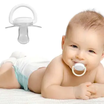 

New Baby Accessories Nipple Pacifier Transparent Flat Thumb Pattern Dummy Nipples Teether Toddler Pacy Orthodontic Soothers Teat