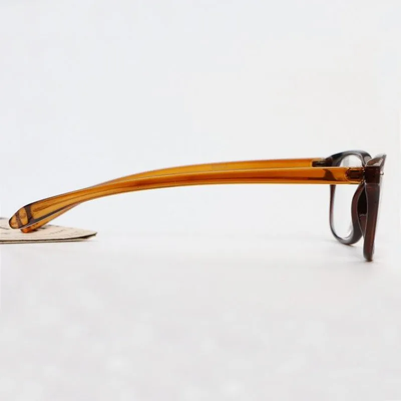 Ретро Простой в большой квадратной оправе мужские очки для чтения Женская мода чёрный; коричневый TR очки при дальнозоркости унисекс 1,0-4,0 R238